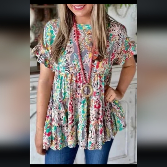 ♥️New floral babydoll top - Picture 2 of 11